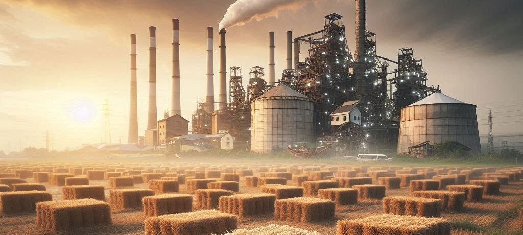 What are the key differences in efficiency, handling, and environmental impact between using raw paddy straw and paddy straw pellets in a boiler?