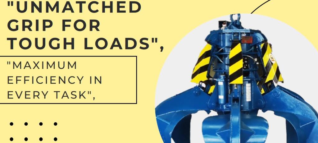 orange peel grab for steel scrap operation